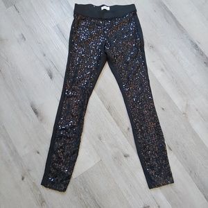 Jessica Simpson black sequin leggings